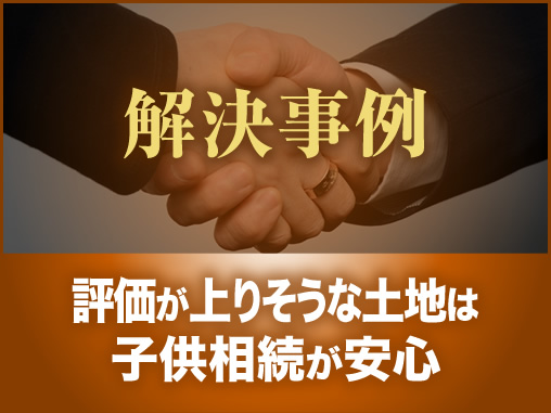 評価が上りそうな土地は子供相続が安心