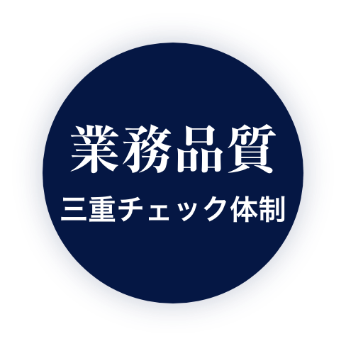 業務品質　三重チェック体制