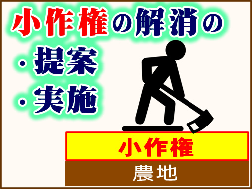 小作権の解消の提案と実施